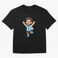 Cute Football Champion Cartoon Design Oversized T-Shirt Represent FIFA World Cup 2026 Group Stage Inspired by Messi, CR7 and Mbappe, France Energy, Football History, Final Match Energy, Crowd Noise and Once in a Lifetime Moments; Made for Die Hard