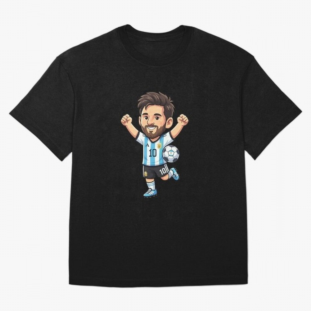 Cute Football Champion Cartoon Design Oversized T-Shirt Represent FIFA World Cup 2026 Group Stage Inspired by Messi, CR7 and Mbappe, France Energy, Football History, Final Match Energy, Crowd Noise and Once in a Lifetime Moments; Made for Die Hard