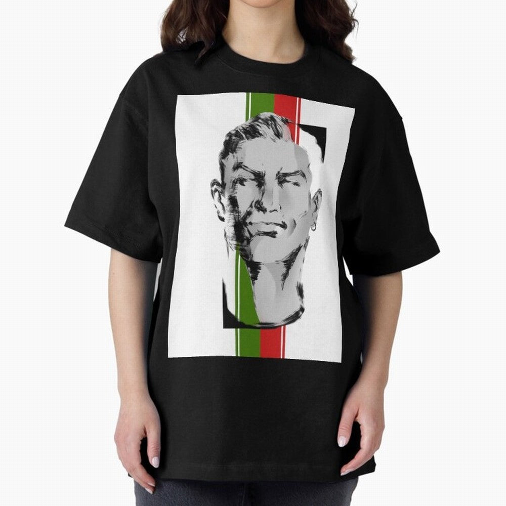 Cristiano Oversized T-Shirt Represent the Passion of Match Day Hype around FIFA World Cup 2026 USA Canada Mexico, Neymar, Haaland and Cristiano Ronaldo, Argentina and Brazil, Retro Football Energy, Iconic Rivalries, Trophy Chase Drama and Stadium