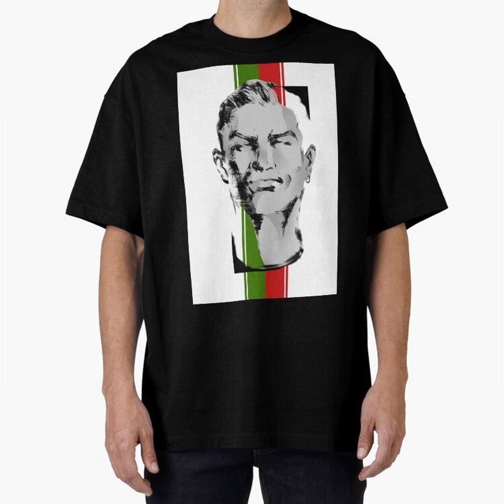 Cristiano Oversized T-Shirt Represent the Passion of Match Day Hype around FIFA World Cup 2026 USA Canada Mexico, Neymar, Haaland and Cristiano Ronaldo, Argentina and Brazil, Retro Football Energy, Iconic Rivalries, Trophy Chase Drama and Stadium