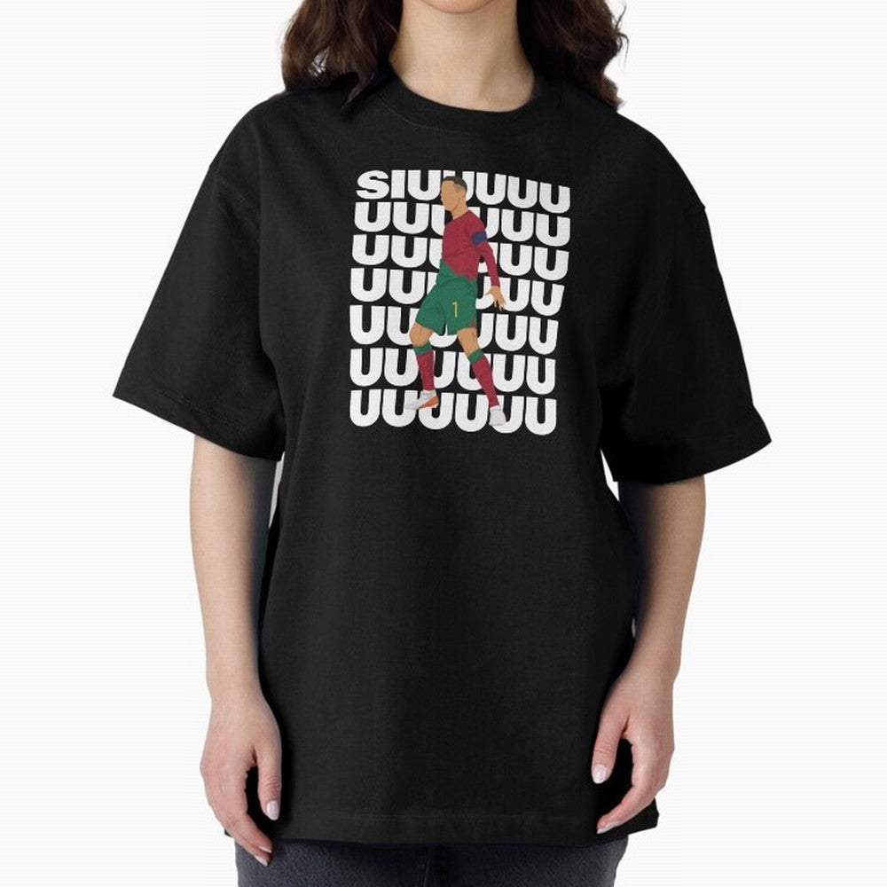 SIUUUUUU! Ronaldo Oversized T-Shirt Showcase FIFA World Cup 2026 Spirit, Driven by Argentina and Brazil, Neymar, Haaland and Cristiano Ronaldo, Sports Nostalgia, International Competition, Famous Players and Unforgettable Victories; Made for Die