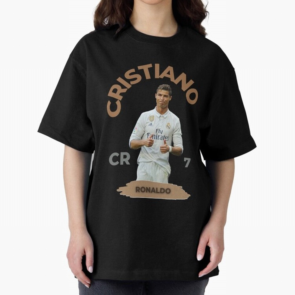 Essential Cristiano Ronaldo Siuuu Oversized T-Shirt Support FIFA World Cup 2026 Group Stage Filled with CR7, France and Portugal Energy, Football Festival Excitement, Trophy Ambitions, Country Rivalries and Star Player Buzz; Created for Match Day