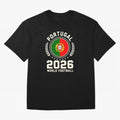 Portugal 2026 World Football Oversized T-Shirt Keep the Legacy of FIFA World Cup 2026 USA Canada Mexico Built around CR7 and Messi, Brazil, Portugal and Argentina Energy, Vintage Soccer Flavor, Modern Football Stars, National Flags and Final Night