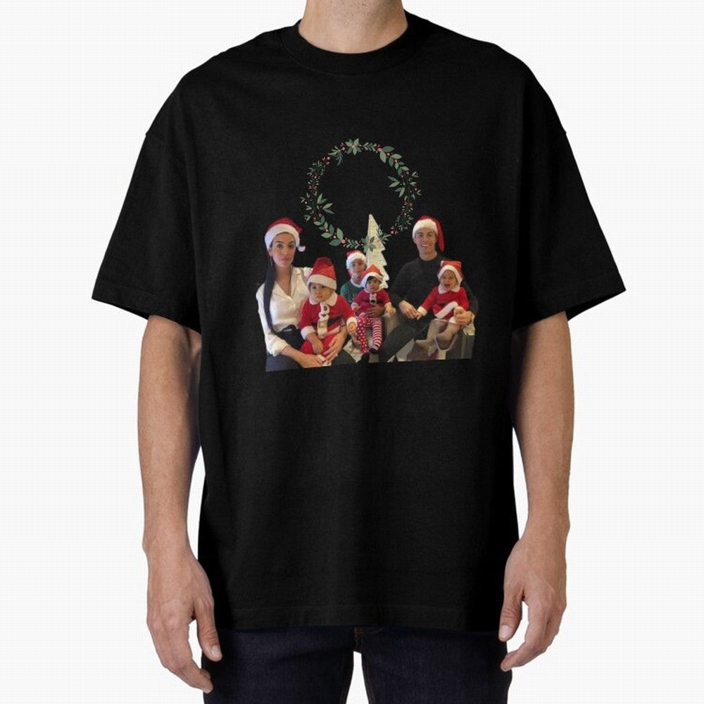 Cristiano ronaldo siuuu familly - siuuu Merry Christmas Oversized T-Shirt Bring Global Football Passion for FIFA World Cup 2026 USA Canada Mexico, Connected to CR7, Argentina and Brazil, Stadium Memories, Football Loyalty, International Chants and