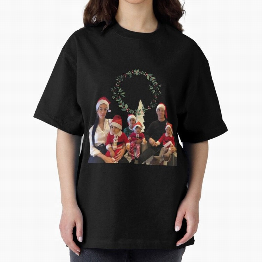 Cristiano ronaldo siuuu familly - siuuu Merry Christmas Oversized T-Shirt Bring Global Football Passion for FIFA World Cup 2026 USA Canada Mexico, Connected to CR7, Argentina and Brazil, Stadium Memories, Football Loyalty, International Chants and