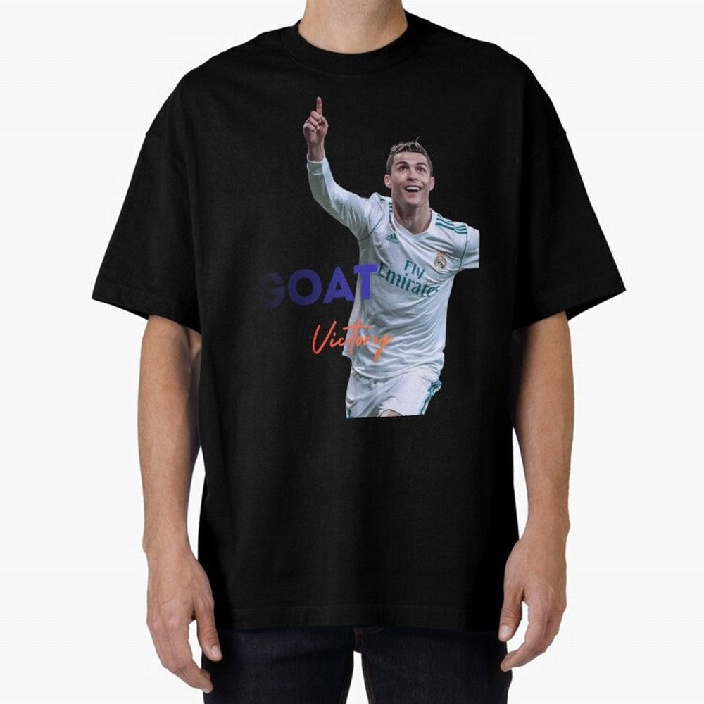 Goat CR7 MIndset Oversized T-Shirt Show Your Love for FIFA World Cup 2026 Group Stage for Fans of Haaland and Mbappe and Portugal, Bringing Tournament Hype, Historic Matchups, Family Viewing Parties and Global Sports Pride; Ideal for Football Dads,