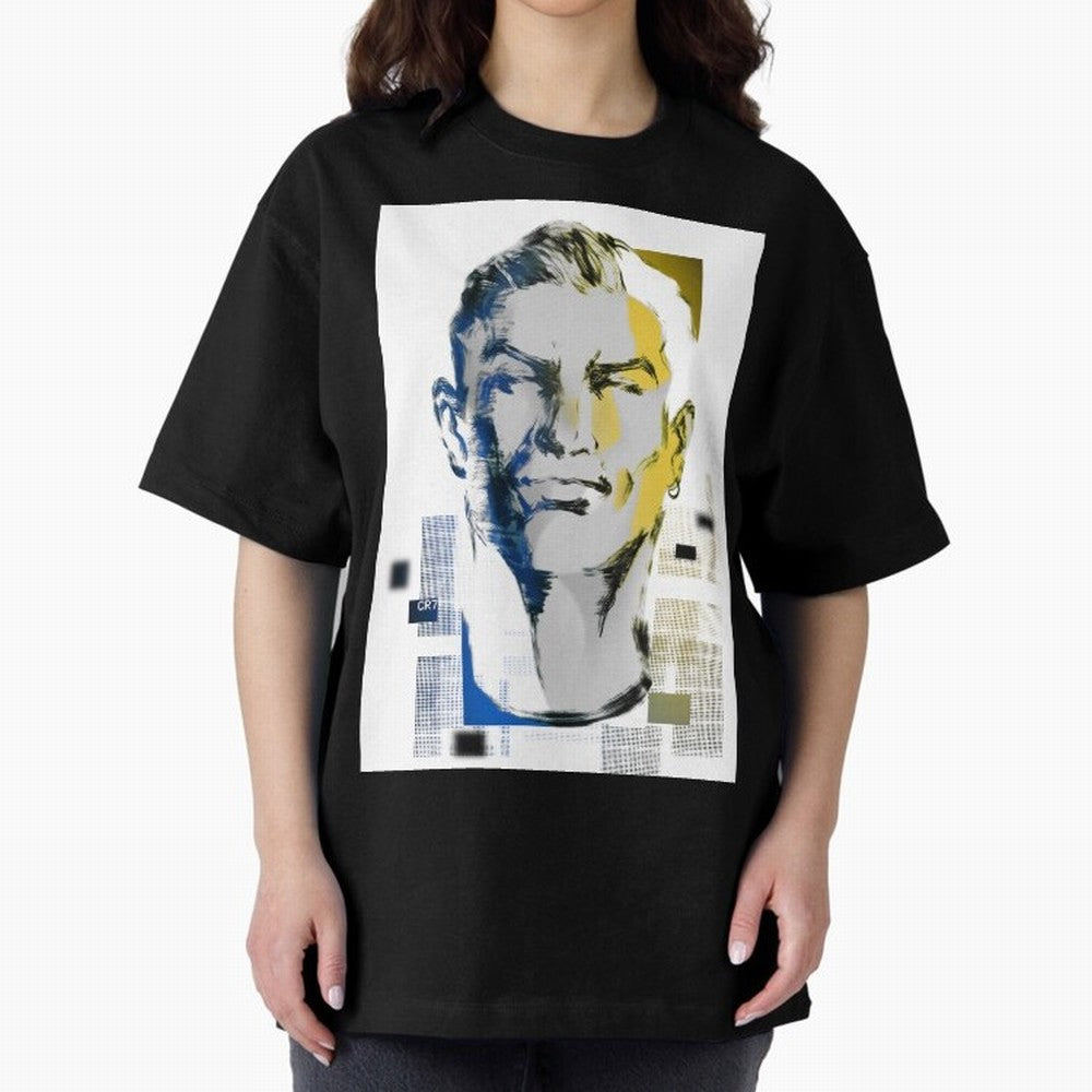 CR7 Oversized T-Shirt Celebrate Fan Culture around Global Football Passion for FIFA World Cup 2026 USA Canada Mexico, Capturing Neymar, Haaland and Cristiano Ronaldo, Brazil, Sports Nostalgia, International Competition, Famous Players and