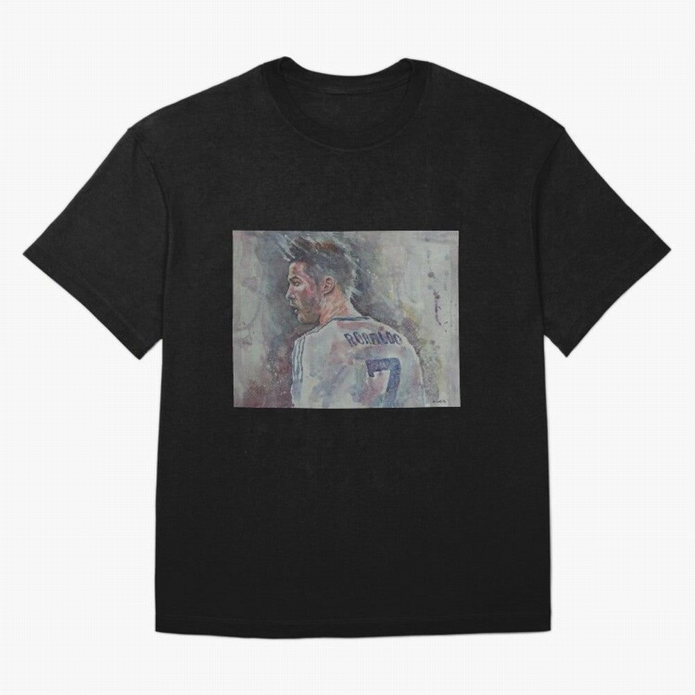 Cristiano Ronaldo - Portrait 1 Oversized T-Shirt Honor the Beautiful Game during FIFA World Cup 2026 for Fans of Cristiano Ronaldo and France and Portugal, Bringing Match Day Excitement, Supporter Culture, Golden Goals and Global Football Passion;