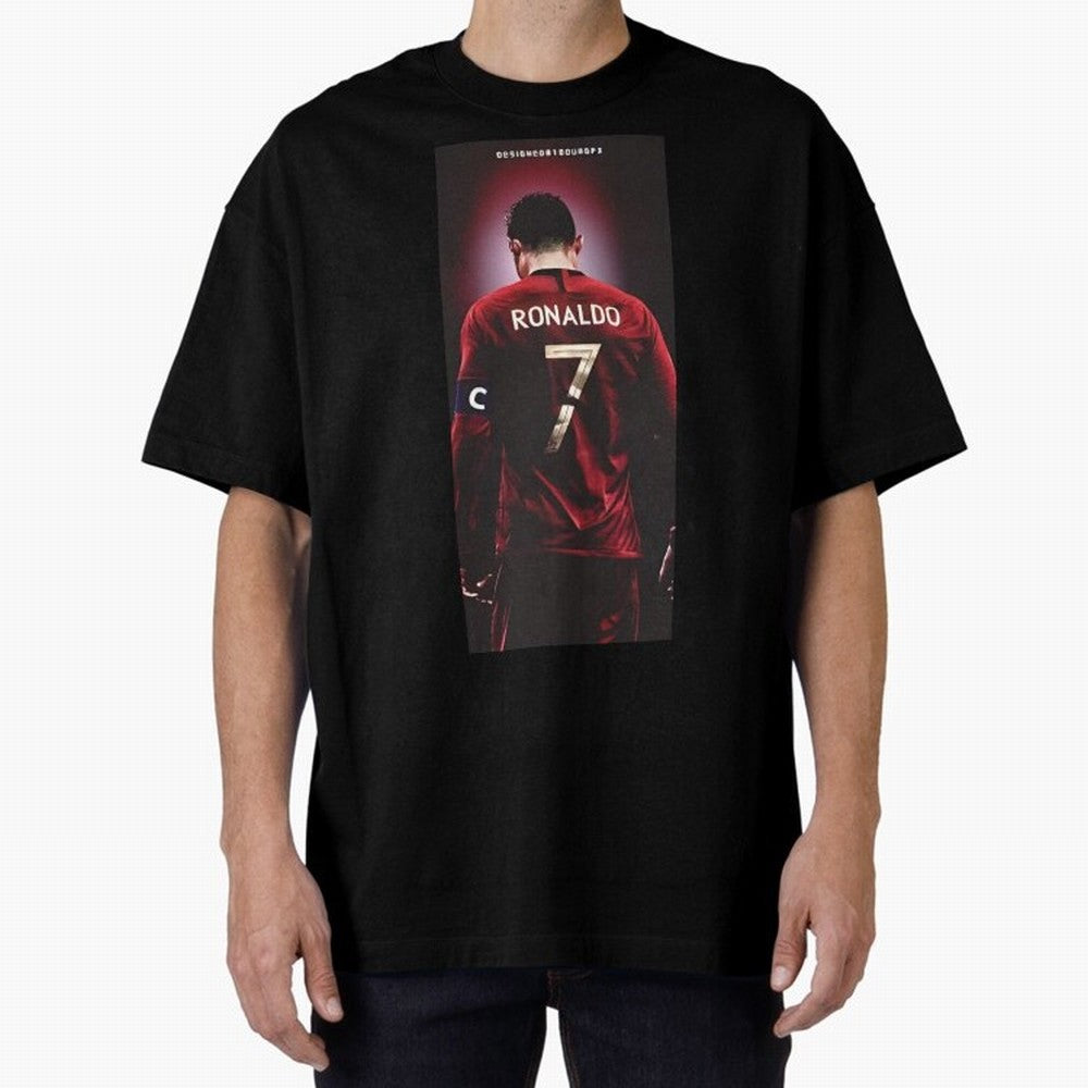 Cristiano Ronaldo Oversized T-Shirt Carry FIFA World Cup 2026 Group Stage Spirit, Featuring Argentina, France and Brazil, Mbappe, Fan Favorite Moments, National Team Passion, Big Match Drama and Soccer History; Ideal for Football Dads, Football