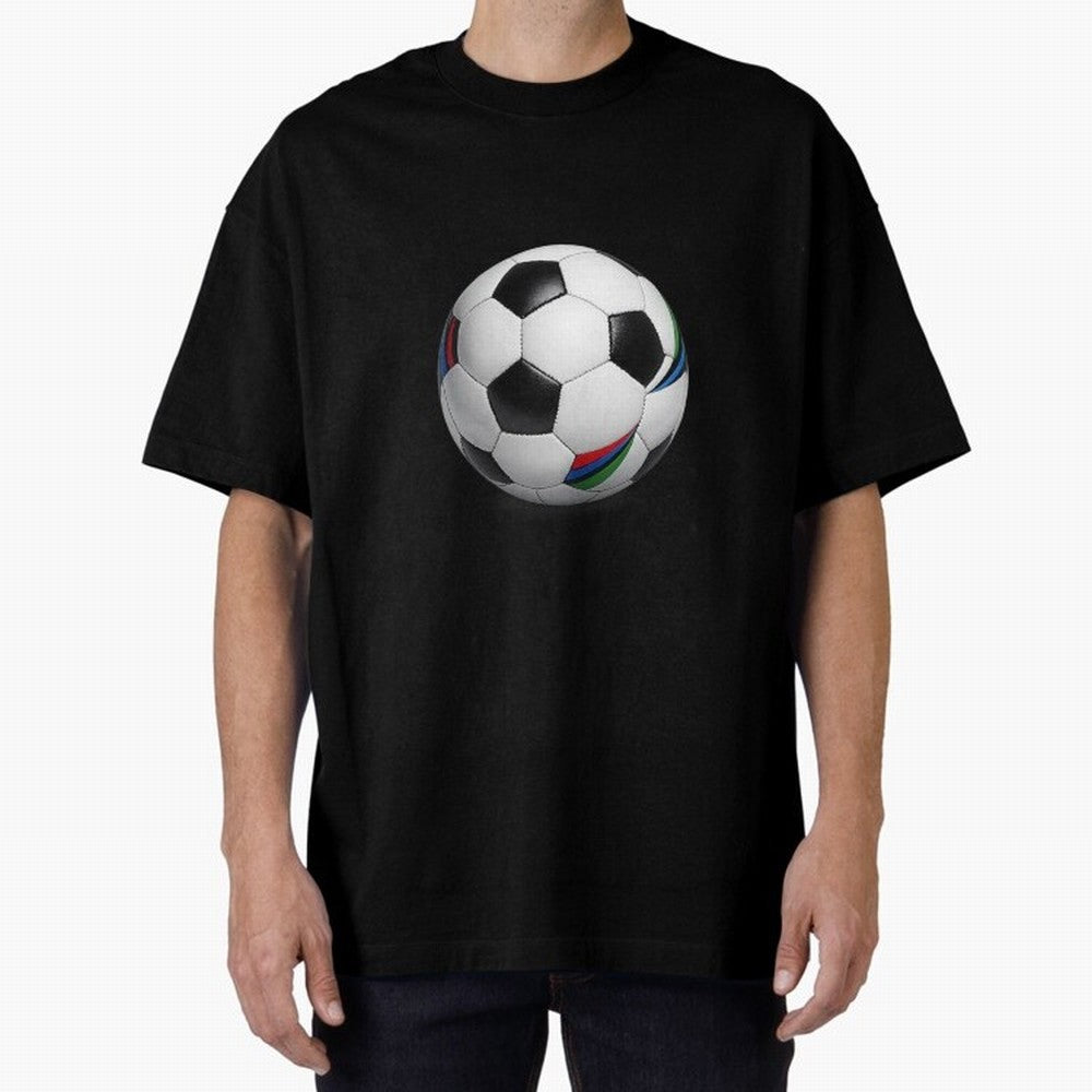 Kick Power Football Design | Classic Soccer Ball Sports Artwork Oversized T-Shirt Remember Iconic Moments from Global Football Passion for FIFA World Cup 2026, Featuring Cristiano Ronaldo, Haaland and CR7, England, Stadium Chants, National Pride,
