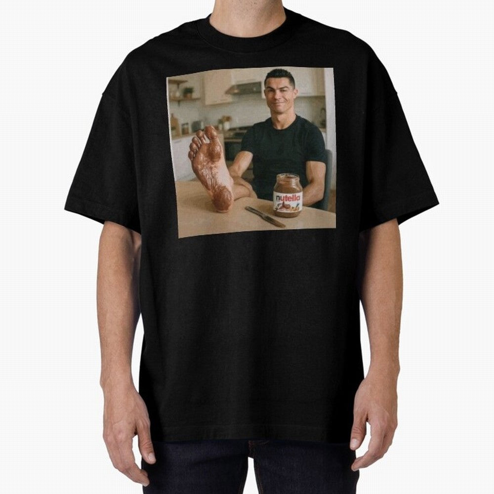 Ronaldo Nutella (LOW RES) Oversized T-Shirt Bring Champion Energy into Match Day Hype around FIFA World Cup 2026 USA Canada Mexico, Haaland, England, France and Netherlands, Stadium Chants, National Pride, Trophy Dreams and Unforgettable Football