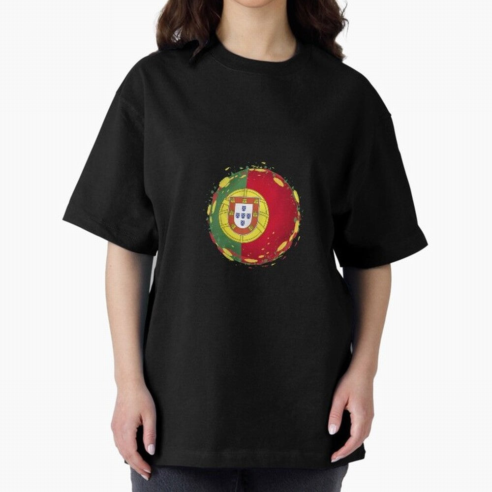 Portugal Oversized T-Shirt Feel the FIFA World Cup 2026 Group Stage Journey through Messi and Cristiano Ronaldo Highlights, Argentina and Brazil Pride, Match Day Excitement, Supporter Culture, Golden Goals and Global Football Passion; Great for