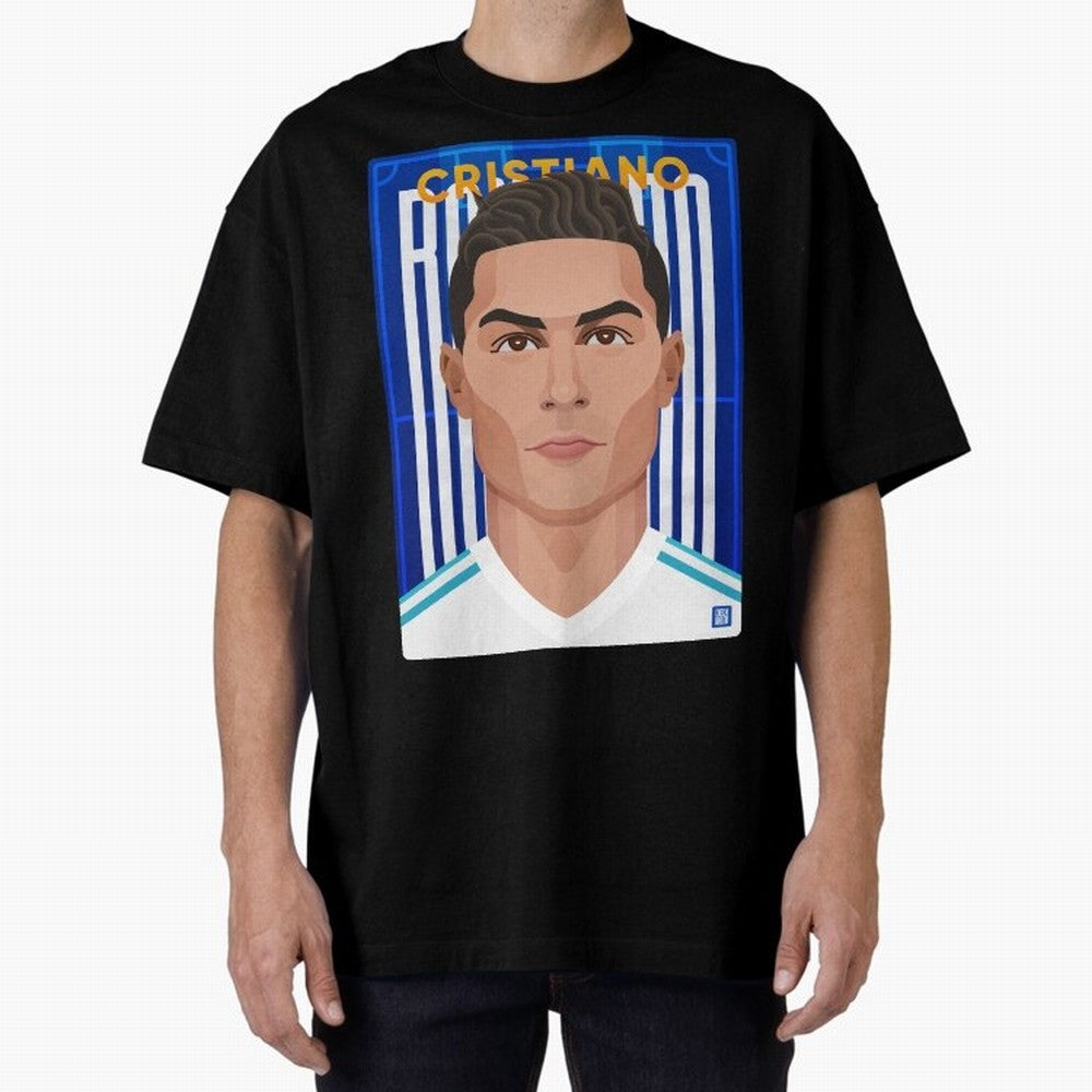 Cristiano Ronaldo (RM) | The Commander Oversized T-Shirt Celebrate Fan Culture around Match Day Hype around FIFA World Cup 2026, Mbappe, England, France and Netherlands, Supporter Pride, Iconic Celebrations, Legendary Names and Global Match Day
