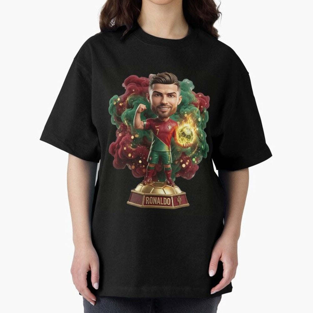 Ronaldo Portugal 2026 - Legend Soccer Chibi 3D Oversized T-Shirt Fuel Global Football Passion for FIFA World Cup 2026 Group Stage, Filled with CR7 and Messi, Brazil, Portugal and Argentina, Worldwide Fan Energy, Dramatic Goals, Stadium Lights and