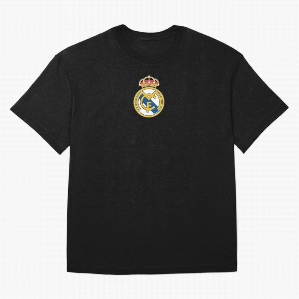 RE-AL-MAD-RID- Logo FC Merchandise Oversized T-Shirt Make Your Look Match Global Football Passion for FIFA World Cup 2026, Centered on Messi and Cristiano Ronaldo, France and Portugal, Football Festival Excitement, Trophy Ambitions, Country