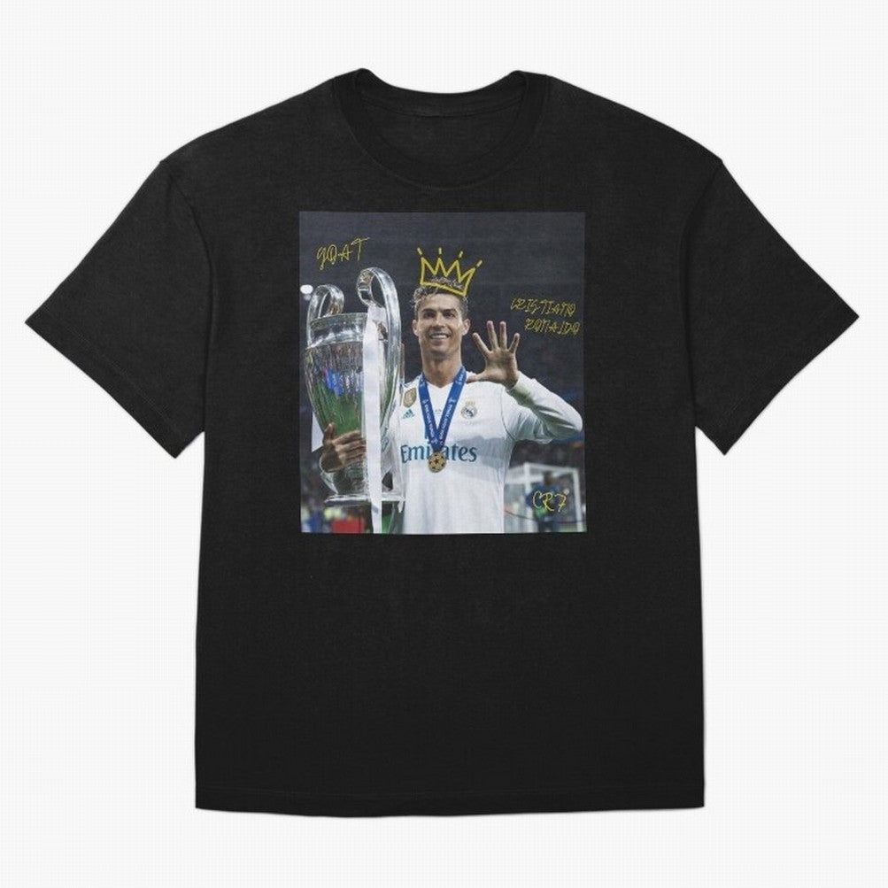 Cristiano Ronaldo- GOAT Oversized T-Shirt Stand with FIFA World Cup 2026 Group Stage Spirit, Centered on France, Mbappe, Vintage Soccer Flavor, Modern Football Stars, National Flags and Final Night Emotion; Created for Match Day Parties, Soccer