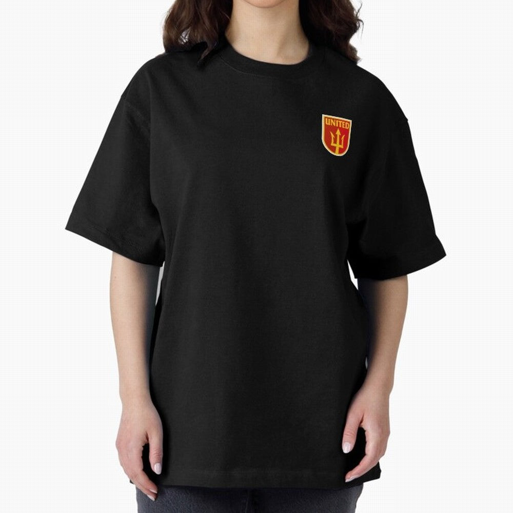 Manchester United Classic Shield Oversized T-Shirt Cheer through Every Moment of FIFA World Cup 2026 Group Stage Spirit, Inspired by Brazil, Mbappe and Neymar, Retro Football Energy, Iconic Rivalries, Trophy Chase Drama and Stadium Atmosphere;