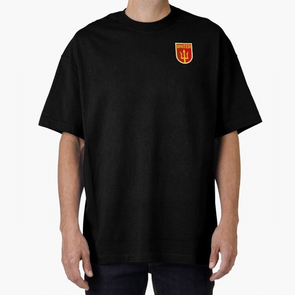 Manchester United Classic Shield Oversized T-Shirt Cheer through Every Moment of FIFA World Cup 2026 Group Stage Spirit, Inspired by Brazil, Mbappe and Neymar, Retro Football Energy, Iconic Rivalries, Trophy Chase Drama and Stadium Atmosphere;