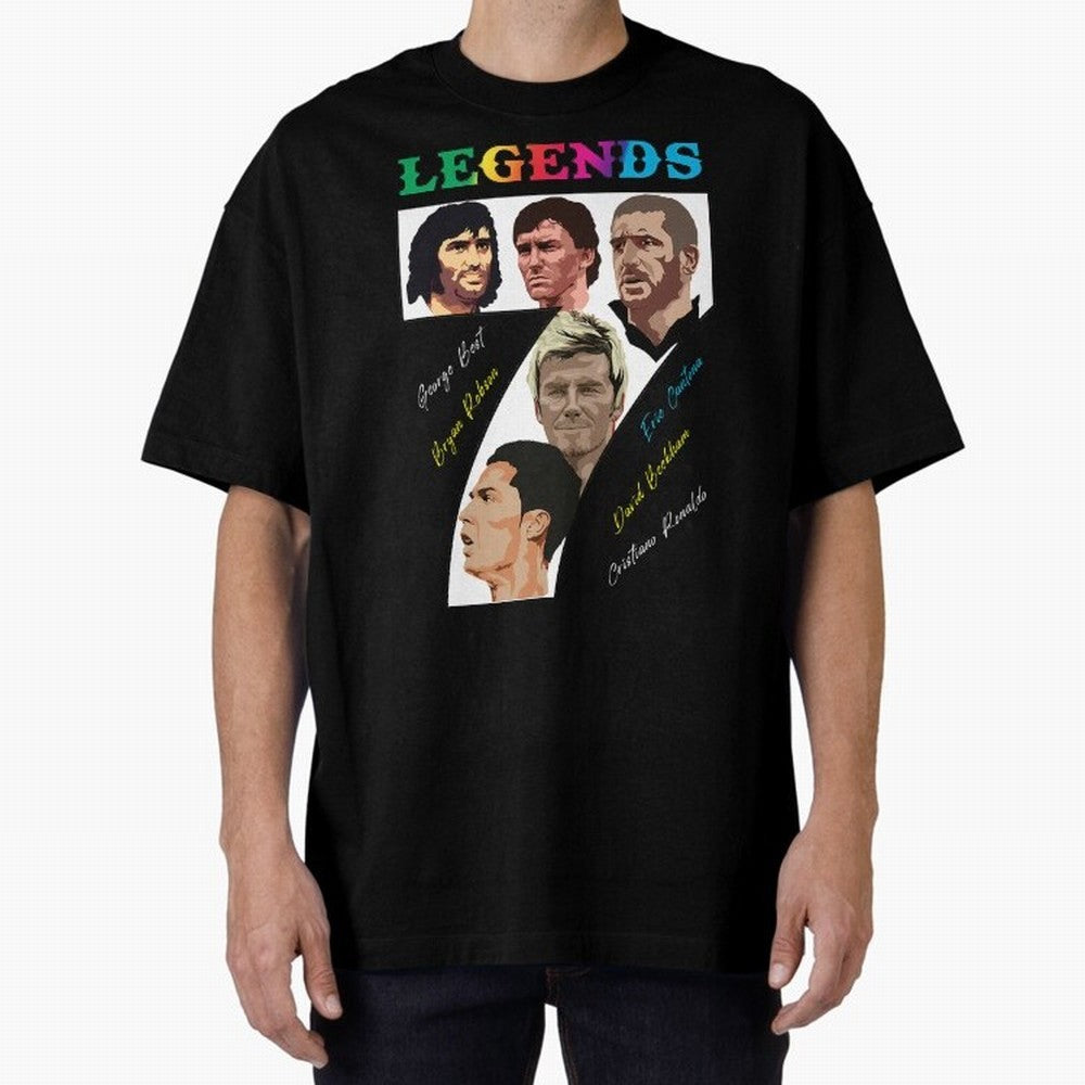 LEGENDS OF FOOTBALL Oversized T-Shirt Stand with FIFA World Cup 2026 Group Stage for Fans of Messi, Neymar and Mbappe and Brazil, Bringing Supporter Pride, Iconic Celebrations, Legendary Names and Global Match Day Energy; Made for Collectors Who