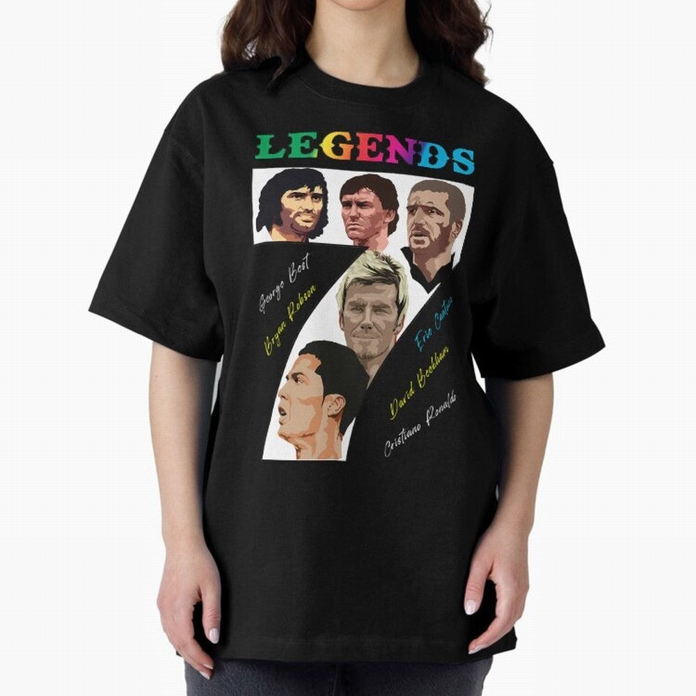 LEGENDS OF FOOTBALL Oversized T-Shirt Stand with FIFA World Cup 2026 Group Stage for Fans of Messi, Neymar and Mbappe and Brazil, Bringing Supporter Pride, Iconic Celebrations, Legendary Names and Global Match Day Energy; Made for Collectors Who
