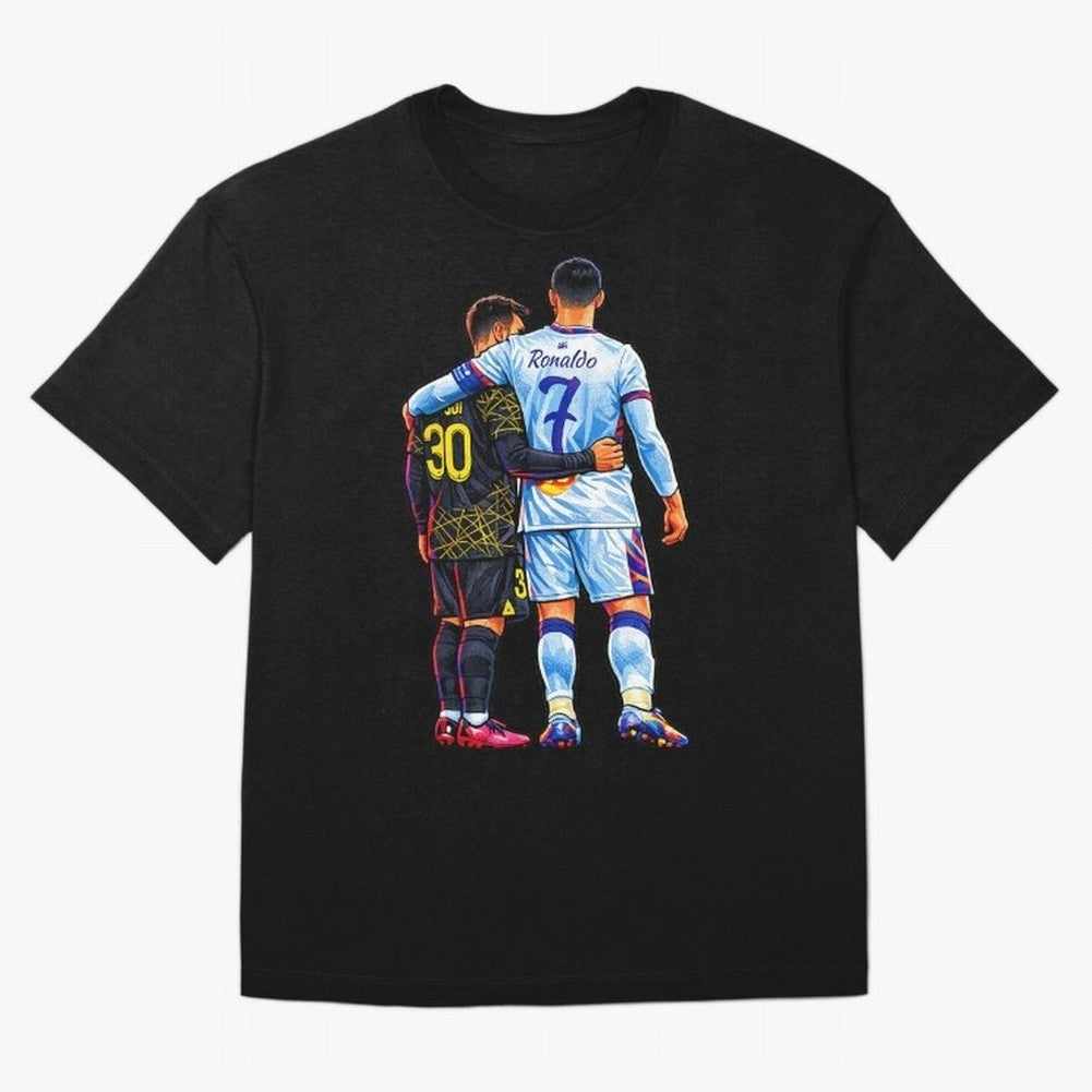 2 GOATS Oversized T-Shirt Show Up for the Glory of Global Football Passion for FIFA World Cup 2026 Group Stage, Celebrating Neymar, Germany, Football History, Final Match Energy, Crowd Noise and Once in a Lifetime Moments; Made for Die Hard