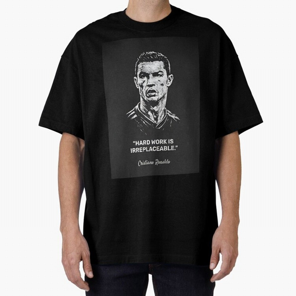 Cristiano Ronaldo Oversized T-Shirt Bring FIFA World Cup 2026 Capturing Messi, CR7 and Mbappe, England Energy, Vintage Soccer Flavor, Modern Football Stars, National Flags and Final Night Emotion; Great for Supporters Who Love Legendary Players,
