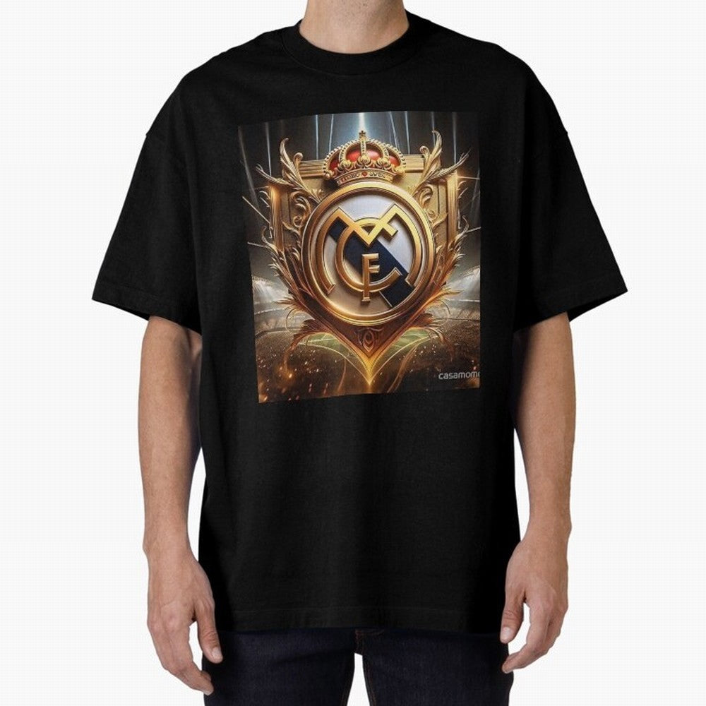 Galaxy of Real Madrid Oversized T-Shirt Capture Match Day Hype around FIFA World Cup 2026, Messi, CR7 and Mbappe, England, France and Netherlands, Tournament Hype, Historic Matchups, Family Viewing Parties and Global Sports Pride; Perfect for