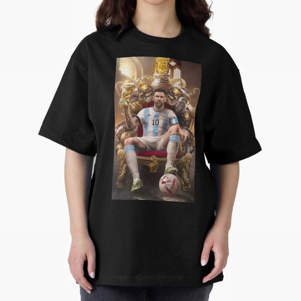 Lionel Messi Oversized T-Shirt Show Love for Legendary Goals in the FIFA World Cup 2026 Group Stage Journey through Messi and Cristiano Ronaldo Highlights, Argentina, France and Brazil Pride, Global Supporter Spirit, Legendary Goals, National