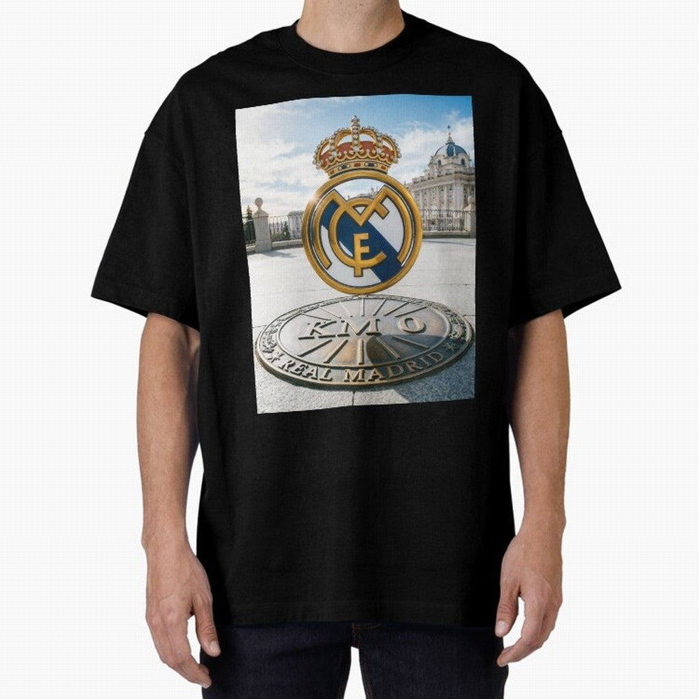 Madrid Futbol km0 Oversized T-Shirt Mark Match Day Hype around FIFA World Cup 2026, Haaland, Portugal, Classic Soccer Heritage, Championship Pressure, Fan Loyalty and International Pride; Ideal for Passionate Fans Who Love Underdog Stories,