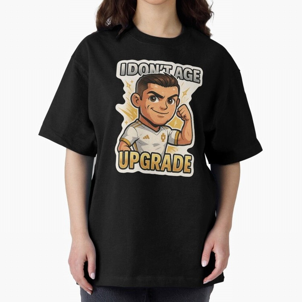 I Dont Age Upgrade Oversized T-Shirt Show Passion for the Stars of Global Football Passion for FIFA World Cup 2026, Capturing Messi, Argentina and Brazil, Game Day Rituals, Football Legends, Country Pride and the Road to the Final; Made for
