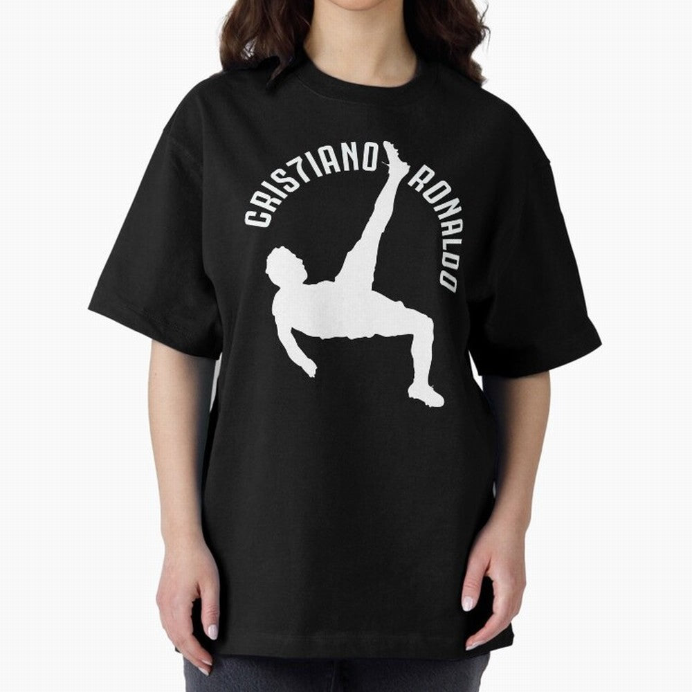 Cristiano Ronaldo - Bicycle Oversized T-Shirt Show Your Tournament Heart for FIFA World Cup 2026 Spirit, Centered on England, France and Netherlands, Messi, CR7 and Mbappe, Match Day Excitement, Supporter Culture, Golden Goals and Global Football