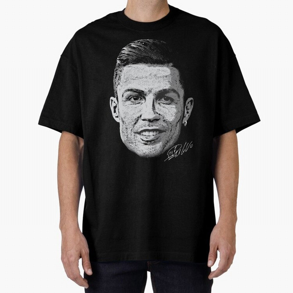 Cristiano Ronaldo Signed Oversized T-Shirt Celebrate Global Passion for FIFA World Cup 2026 Group Stage for Fans of CR7 and Spain, Bringing Tournament Hype, Historic Matchups, Family Viewing Parties and Global Sports Pride; Perfect for Supporters