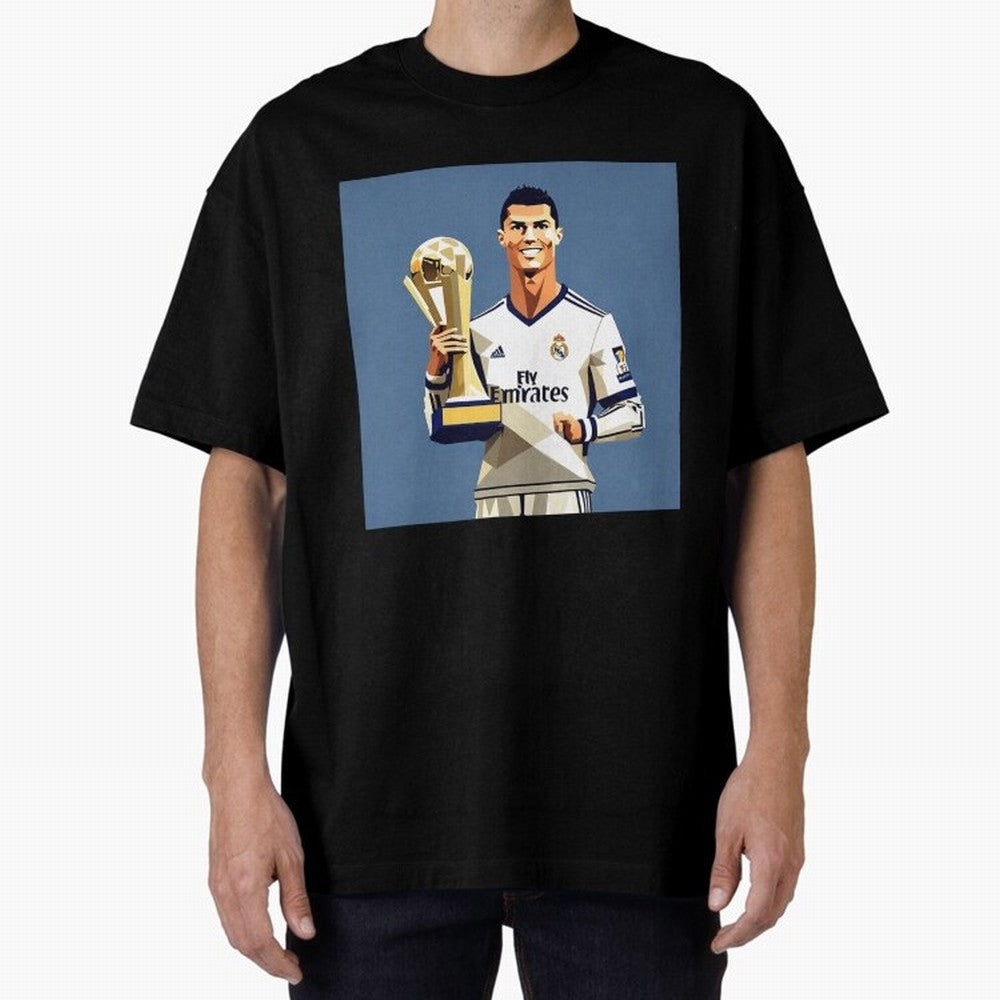 Cristiano Ronaldo Cr7 The Best Artwork Futbol Soccer Oversized T-Shirt Live the Energy of FIFA World Cup 2026 for Fans of Neymar and Brazil, Bringing Football Festival Excitement, Trophy Ambitions, Country Rivalries and Star Player Buzz; Great for