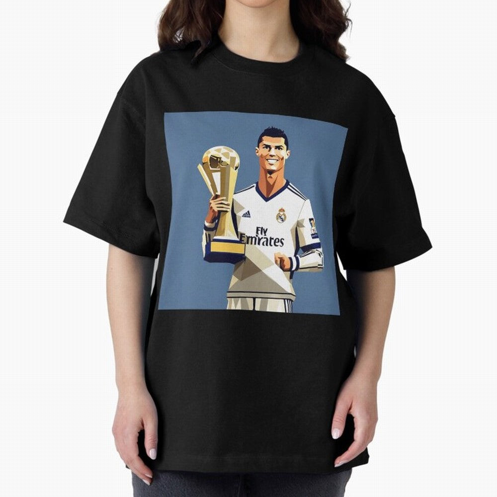 Cristiano Ronaldo Cr7 The Best Artwork Futbol Soccer Oversized T-Shirt Live the Energy of FIFA World Cup 2026 for Fans of Neymar and Brazil, Bringing Football Festival Excitement, Trophy Ambitions, Country Rivalries and Star Player Buzz; Great for