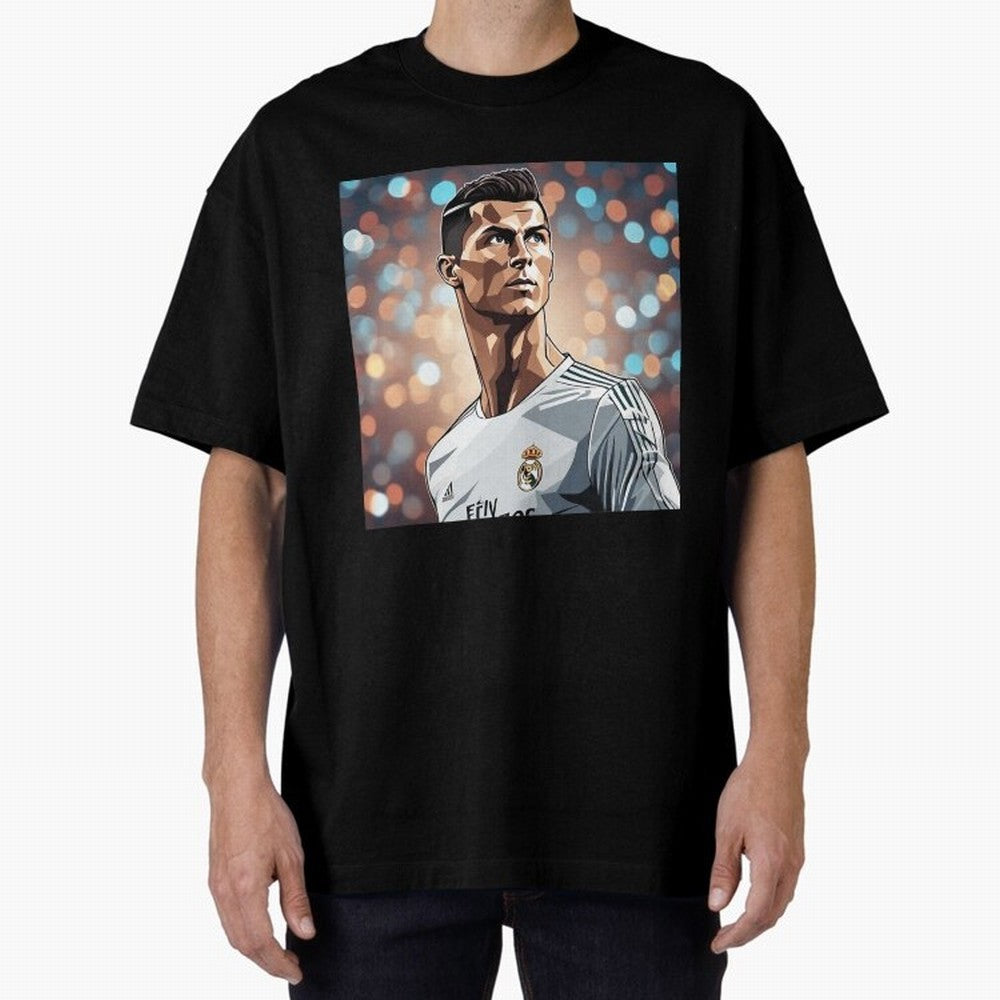Ronaldo Cr7 Cristiano The Goat Artwork Futbol Soccer Oversized T-Shirt Step into Global Football Passion for FIFA World Cup 2026 USA Canada Mexico, Filled with Neymar, Haaland and Cristiano Ronaldo, Netherlands, Match Day Excitement, Supporter