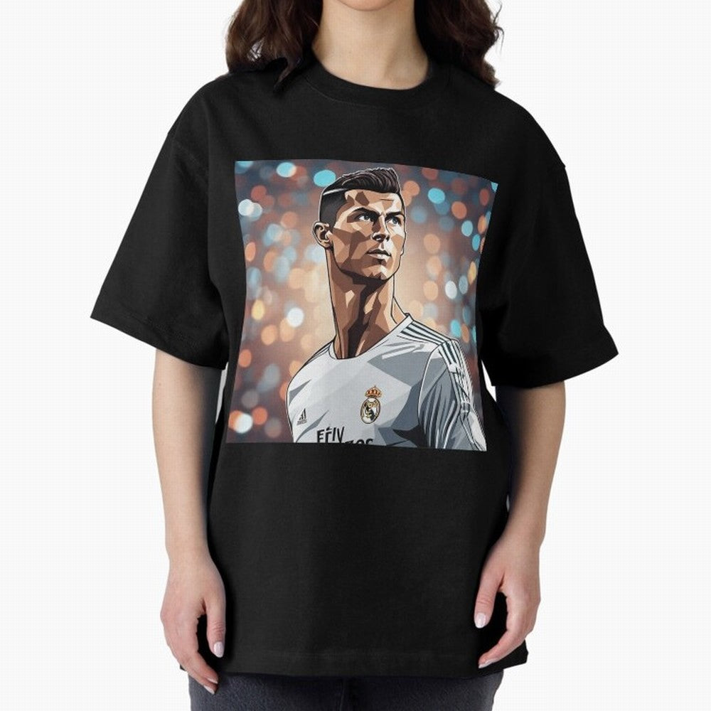 Ronaldo Cr7 Cristiano The Goat Artwork Futbol Soccer Oversized T-Shirt Step into Global Football Passion for FIFA World Cup 2026 USA Canada Mexico, Filled with Neymar, Haaland and Cristiano Ronaldo, Netherlands, Match Day Excitement, Supporter