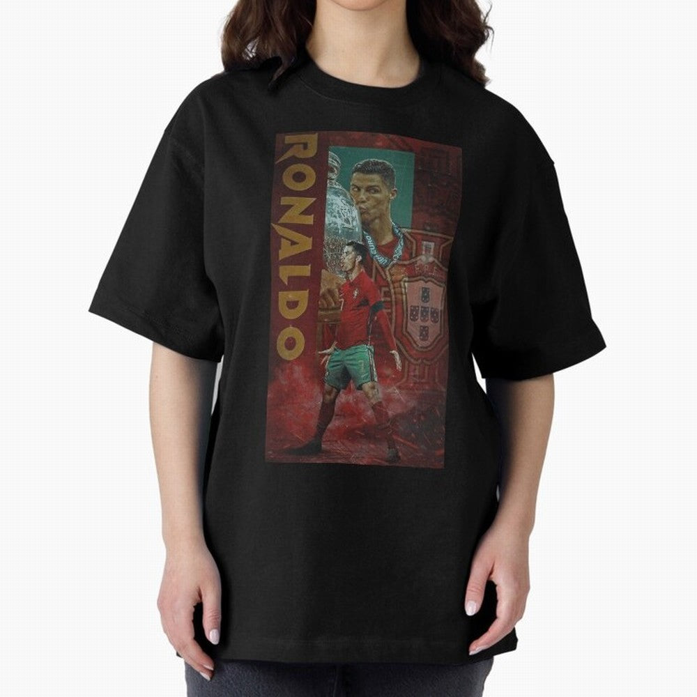 Cristiano Ronaldo Oversized T-Shirt Bring Trophy Dreams to FIFA World Cup 2026 Spirit, Connected to England and Germany, Mbappe, Champion Mindset, Group Stage Buzz, Knockout Tension and Passionate Fan Culture; Ideal for Football Dads, Football