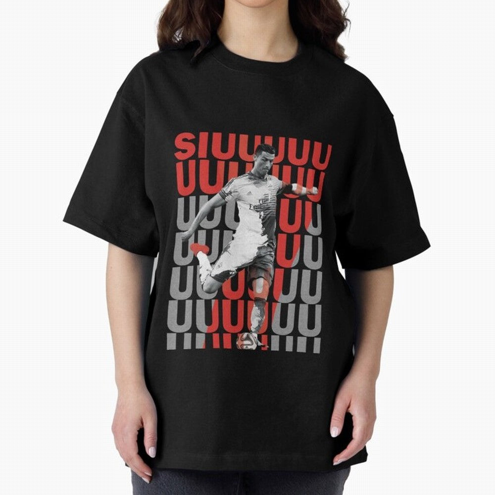 Siuuuuuu Cristiano Ronaldo Oversized T-Shirt Mark FIFA World Cup 2026 USA Canada Mexico Celebrating Mbappe and Neymar, England, France and Netherlands Energy, Sports Nostalgia, International Competition, Famous Players and Unforgettable Victories;