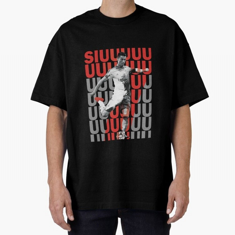 Siuuuuuu Cristiano Ronaldo Oversized T-Shirt Mark FIFA World Cup 2026 USA Canada Mexico Celebrating Mbappe and Neymar, England, France and Netherlands Energy, Sports Nostalgia, International Competition, Famous Players and Unforgettable Victories;