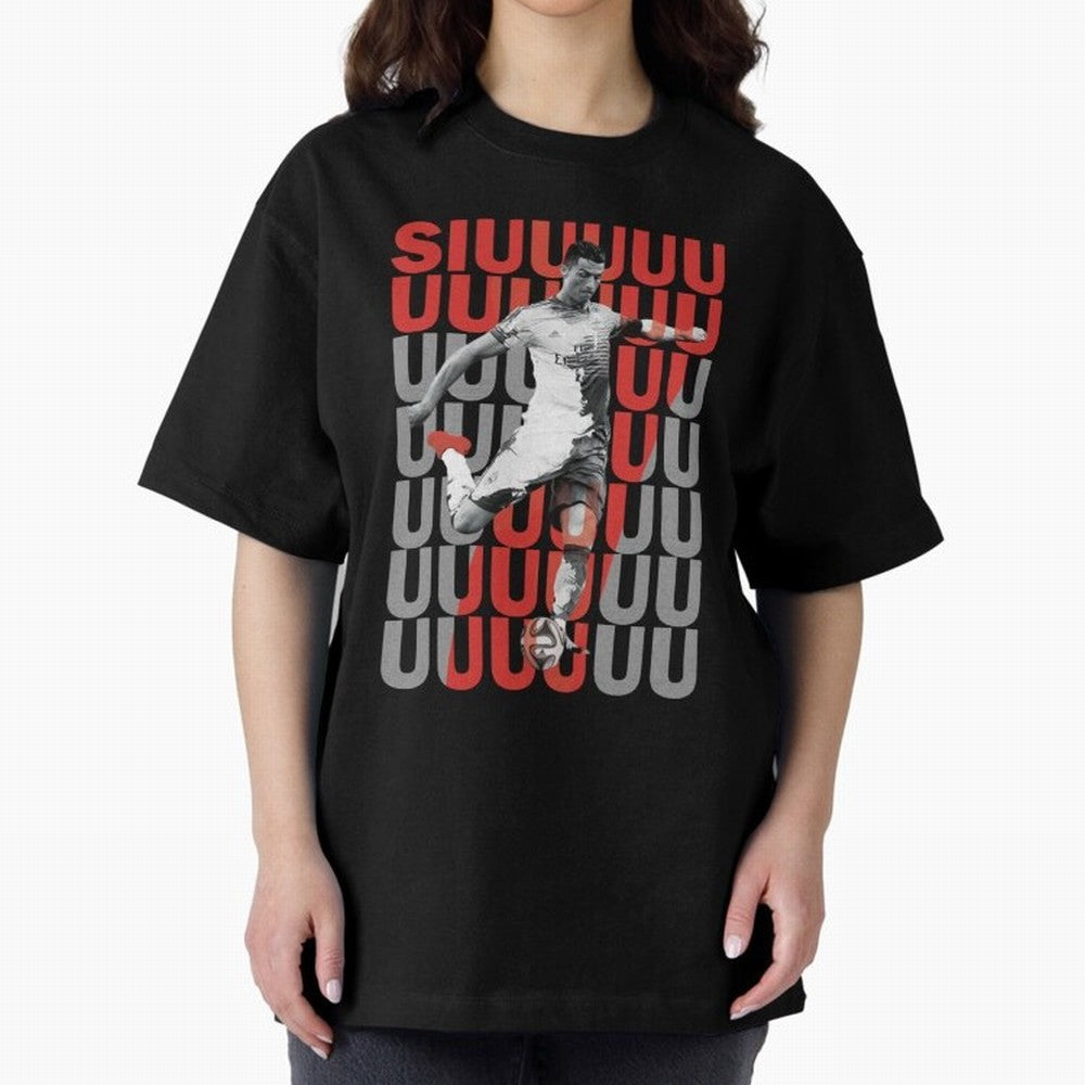 Siuuuuuu Cristiano Ronaldo Oversized T-Shirt Enjoy the FIFA World Cup 2026 Group Stage Journey through Cristiano Ronaldo Highlights, Netherlands Pride, Football Festival Excitement, Trophy Ambitions, Country Rivalries and Star Player Buzz; Made for