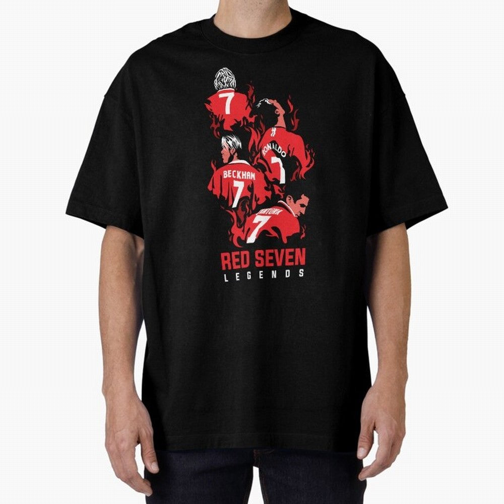 The Red Seven - Man Utd Oversized T-Shirt Follow Every Goal of FIFA World Cup 2026 Spirit, with Netherlands, CR7, Global Supporter Spirit, Legendary Goals, National Colors and Tournament Celebration; Perfect for Supporters Who Want Bold Football