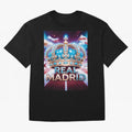 Real Madrid Oversized T-Shirt Spotlight Global Football Passion for FIFA World Cup 2026 Group Stage, with Messi, France, Supporter Pride, Iconic Celebrations, Legendary Names and Global Match Day Energy; Ideal for Passionate Fans Who Love Underdog