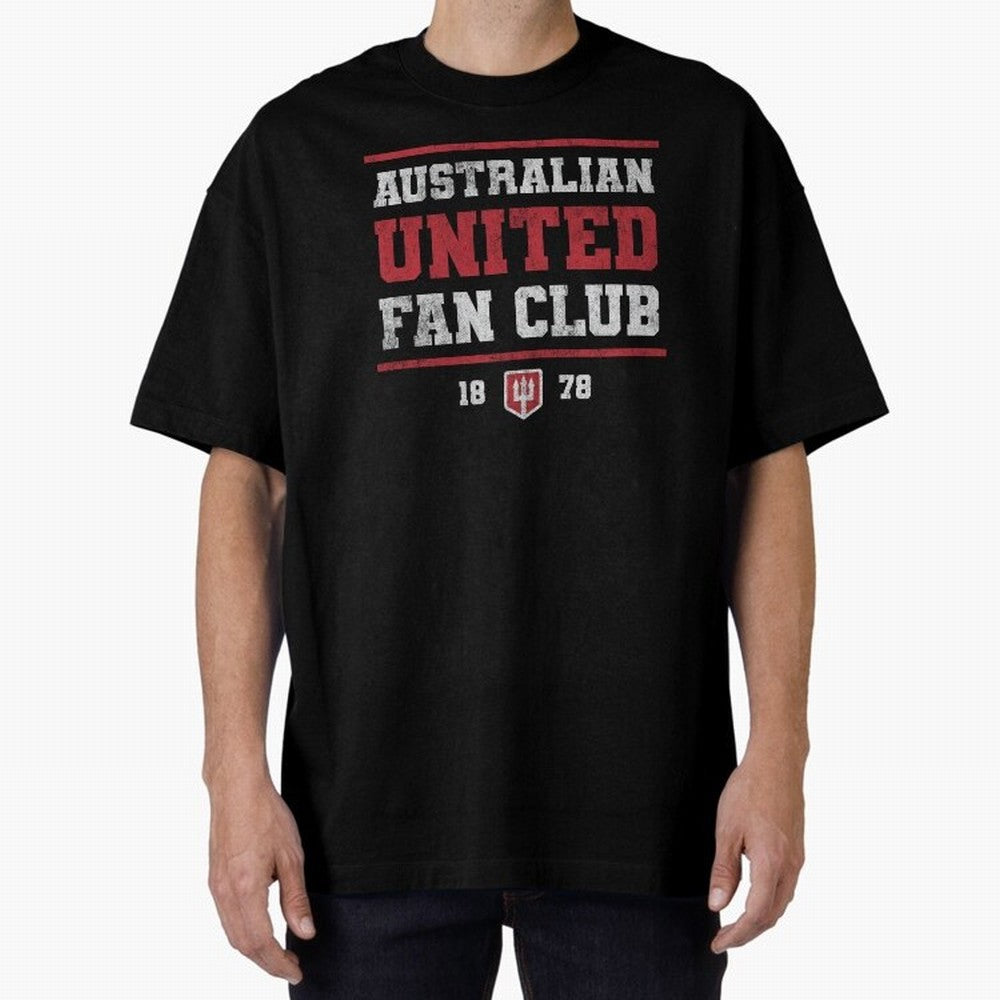 Australian United Fan Club Oversized T-Shirt Celebrate Global Passion for Global Football Passion for FIFA World Cup 2026 USA Canada Mexico, with Haaland, Spain, Football Festival Excitement, Trophy Ambitions, Country Rivalries and Star Player