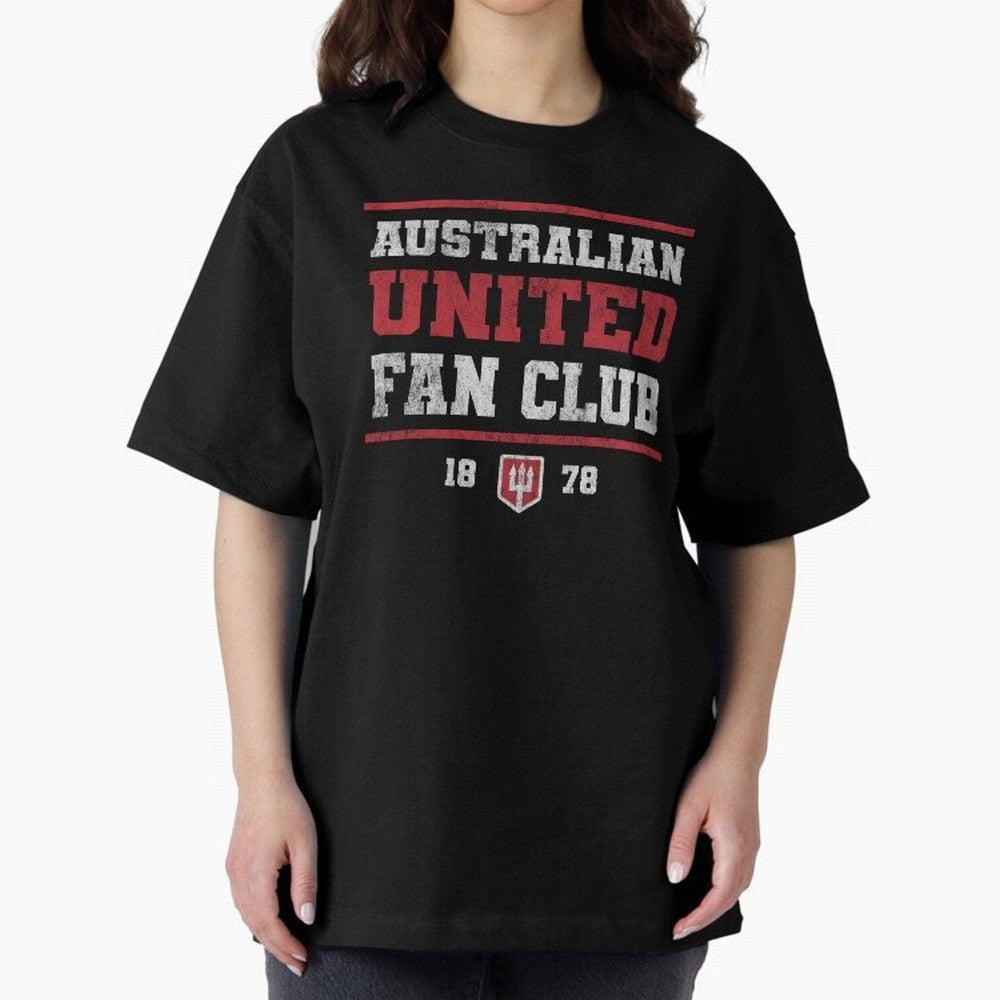 Australian United Fan Club Oversized T-Shirt Celebrate Global Passion for Global Football Passion for FIFA World Cup 2026 USA Canada Mexico, with Haaland, Spain, Football Festival Excitement, Trophy Ambitions, Country Rivalries and Star Player