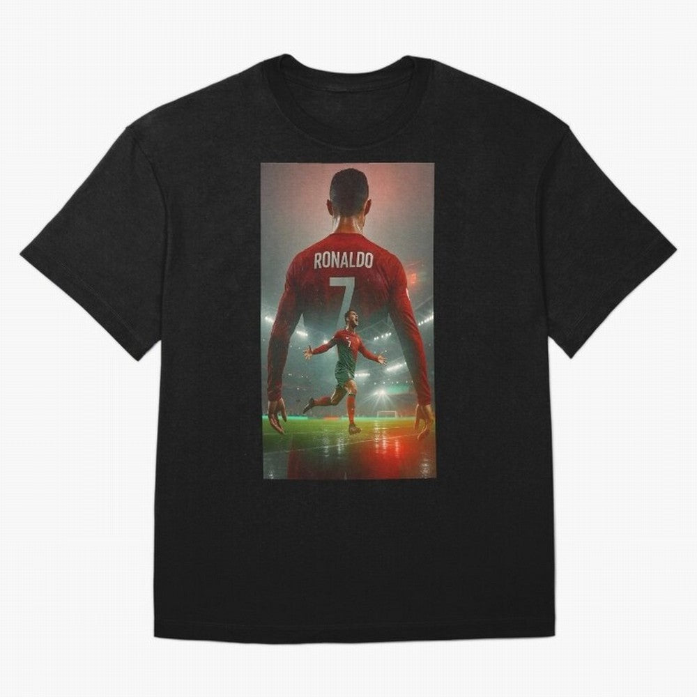 Christiano Ronaldo Oversized T-Shirt Make Every Kick Count in Global Football Passion for FIFA World Cup 2026 Group Stage, Made for CR7, Portugal, Spain and Germany, Fan Favorite Moments, National Team Passion, Big Match Drama and Soccer History;