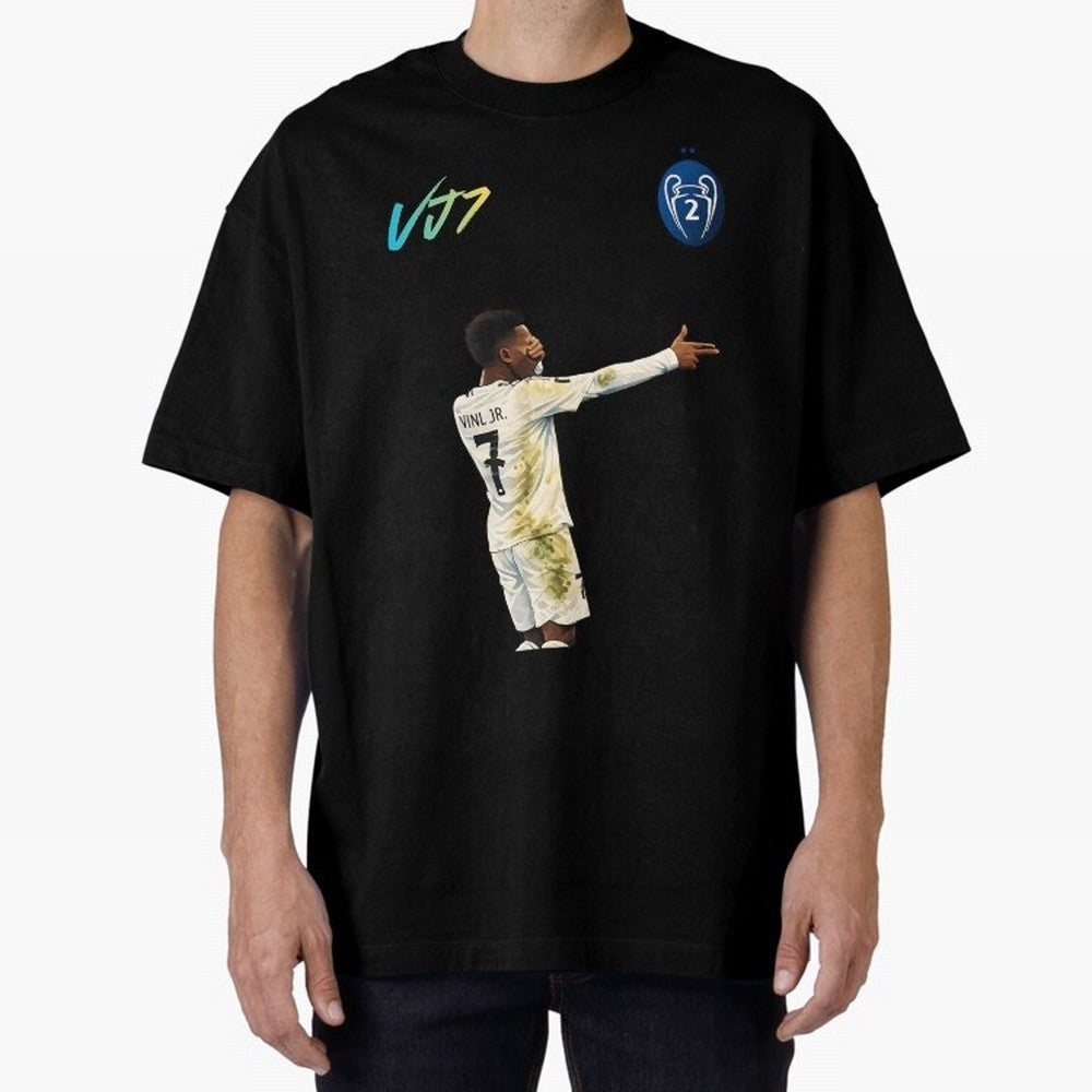 Vini Jr Oversized T-Shirt Relive Global Football Passion for FIFA World Cup 2026 USA Canada Mexico, Celebrating Haaland, England, Game Day Rituals, Football Legends, Country Pride and the Road to the Final; Perfect for Supporters Who Want Bold