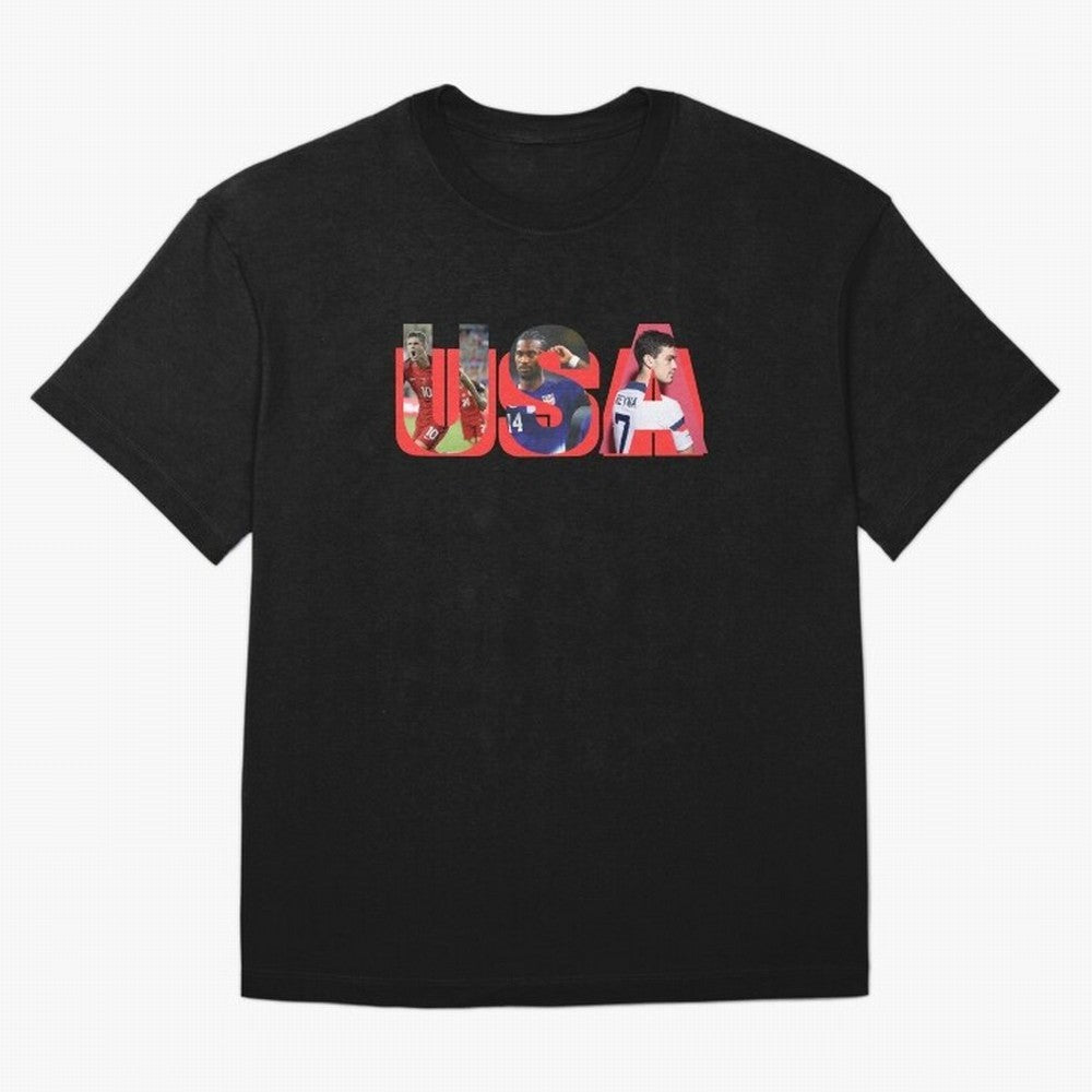 USA Soccer Cristian Pulisic, Haji Wright, Gio Reyna Oversized T-Shirt Turn Up for Global Football Passion for FIFA World Cup 2026 Group Stage, Made for Mbappe, Spain and Netherlands, Goal Celebration Energy, Supporter Heritage, Football Icons and