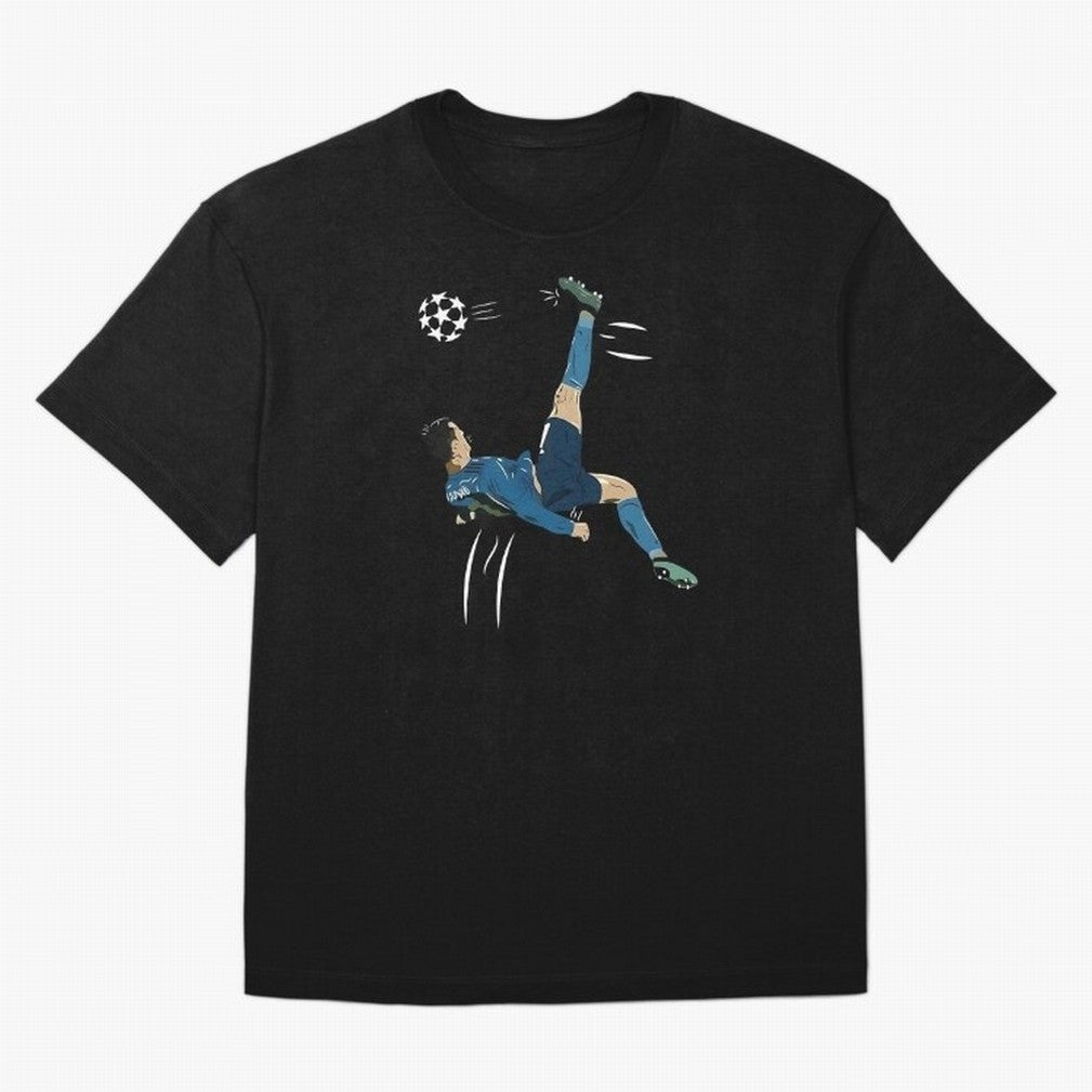 Cristiano Ronaldo Bicycle Kick Oversized T-Shirt Celebrate Golden Goal Energy in FIFA World Cup 2026 USA Canada Mexico Inspired by Mbappe, Netherlands Energy, Tournament Hype, Historic Matchups, Family Viewing Parties and Global Sports Pride;