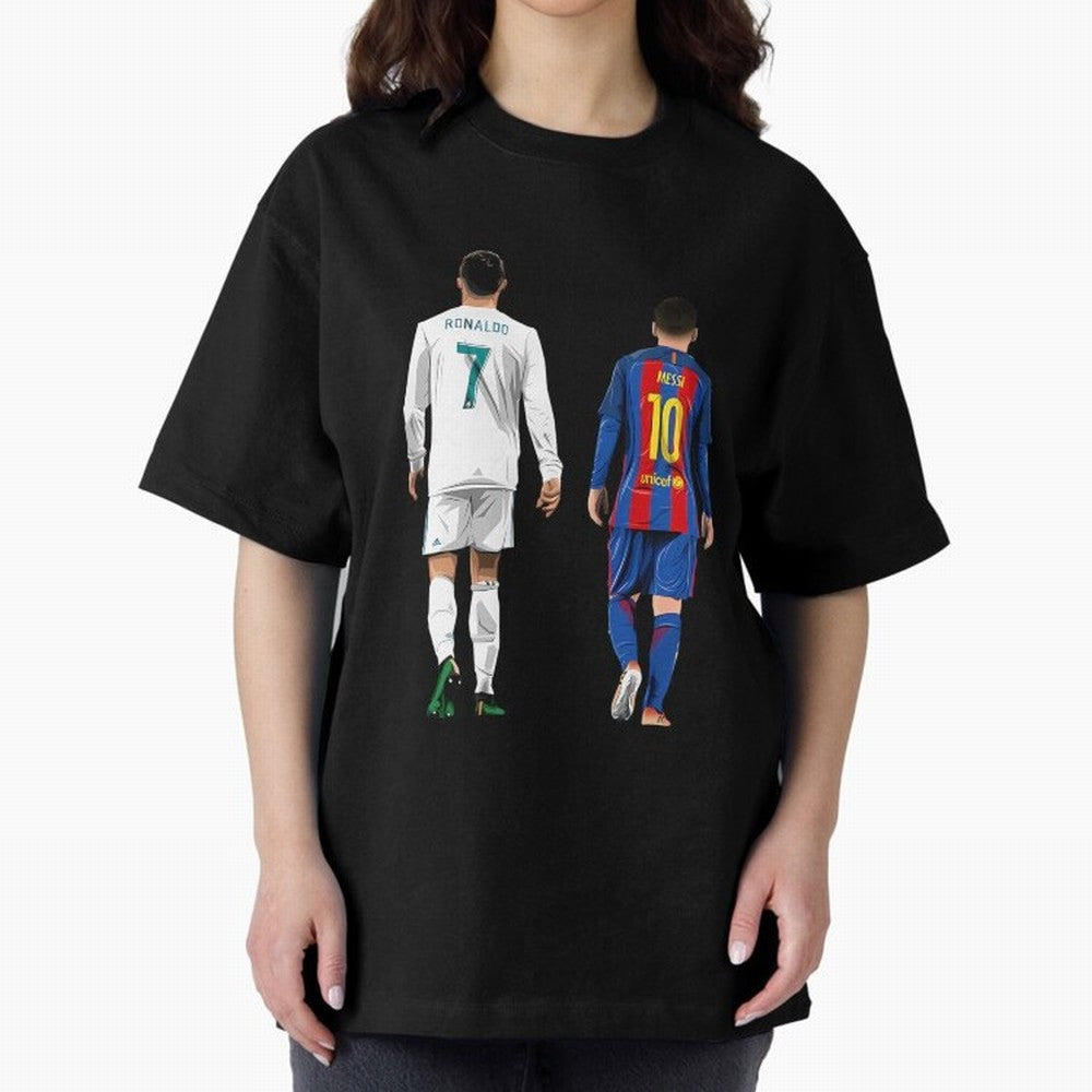Cristiano Ronaldo And Messi Oversized T-Shirt Join the Countdown to Match Day Hype around FIFA World Cup 2026, Cristiano Ronaldo, Haaland and CR7, Portugal, Football Passion, Legendary Performances, Festival Vibes and Supporter Community; Perfect