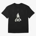 Cristiano Ronaldo CR7 Minimalist Silhouette Football Art Oversized T-Shirt Celebrate Classic Football Spirit in FIFA World Cup 2026 USA Canada Mexico for Fans of Haaland and Mbappe and England, Bringing Football Festival Excitement, Trophy